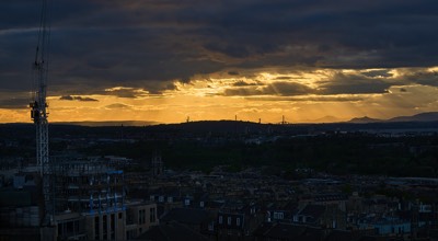  View from Calton Hill towards the Firth of Forth Bridges 