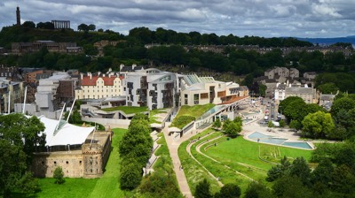  Scottish Parliament from Salisbury Crags 