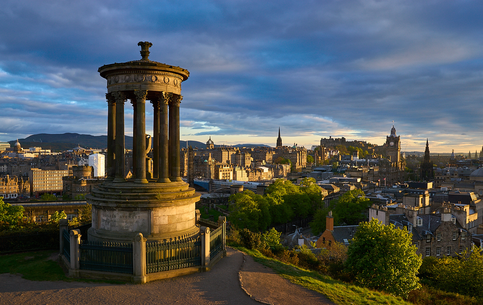  Dugald Stewart Monument, Calton Hill, looking towards Old Town 