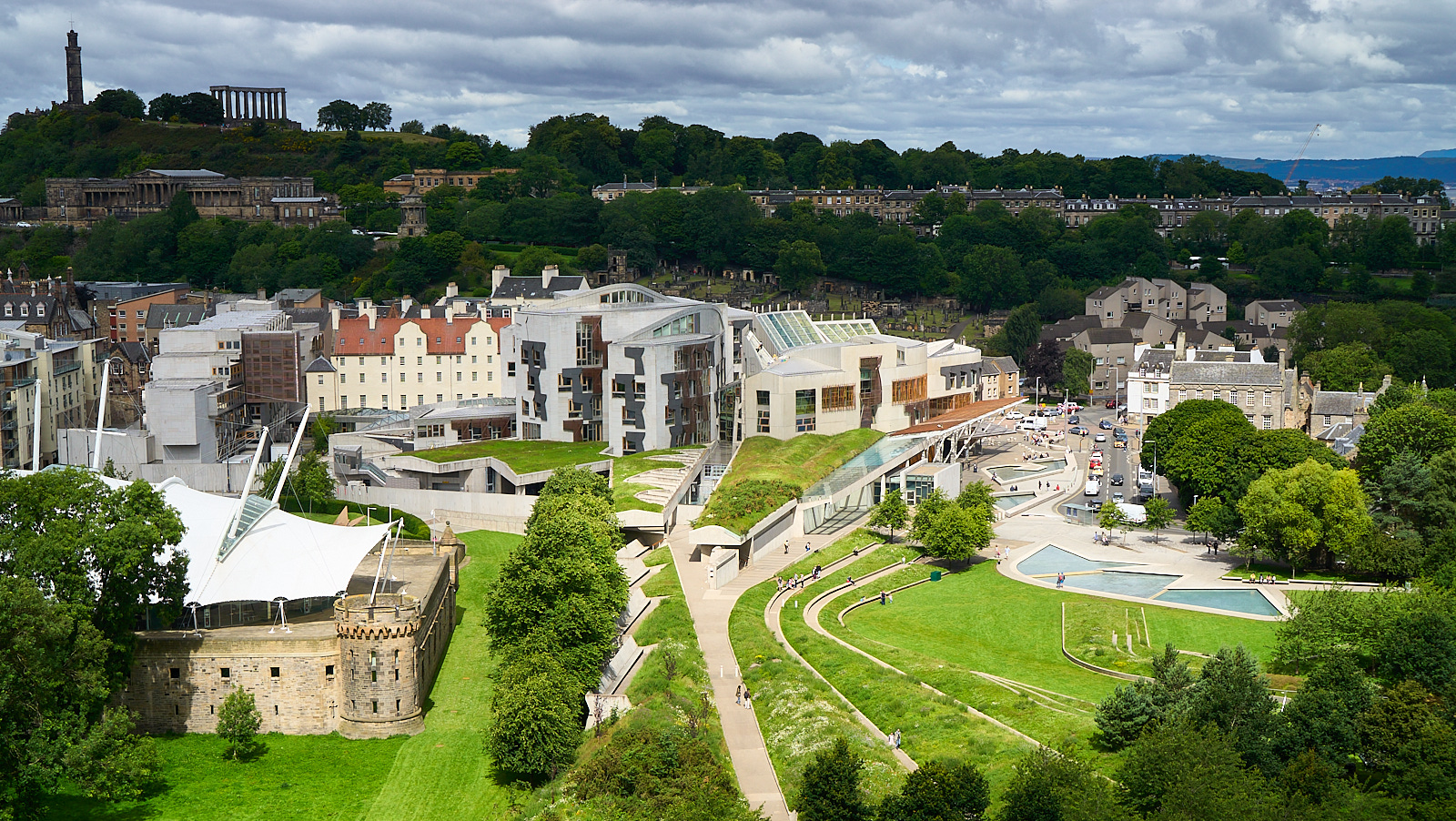  Scottish Parliament from Salisbury Crags 