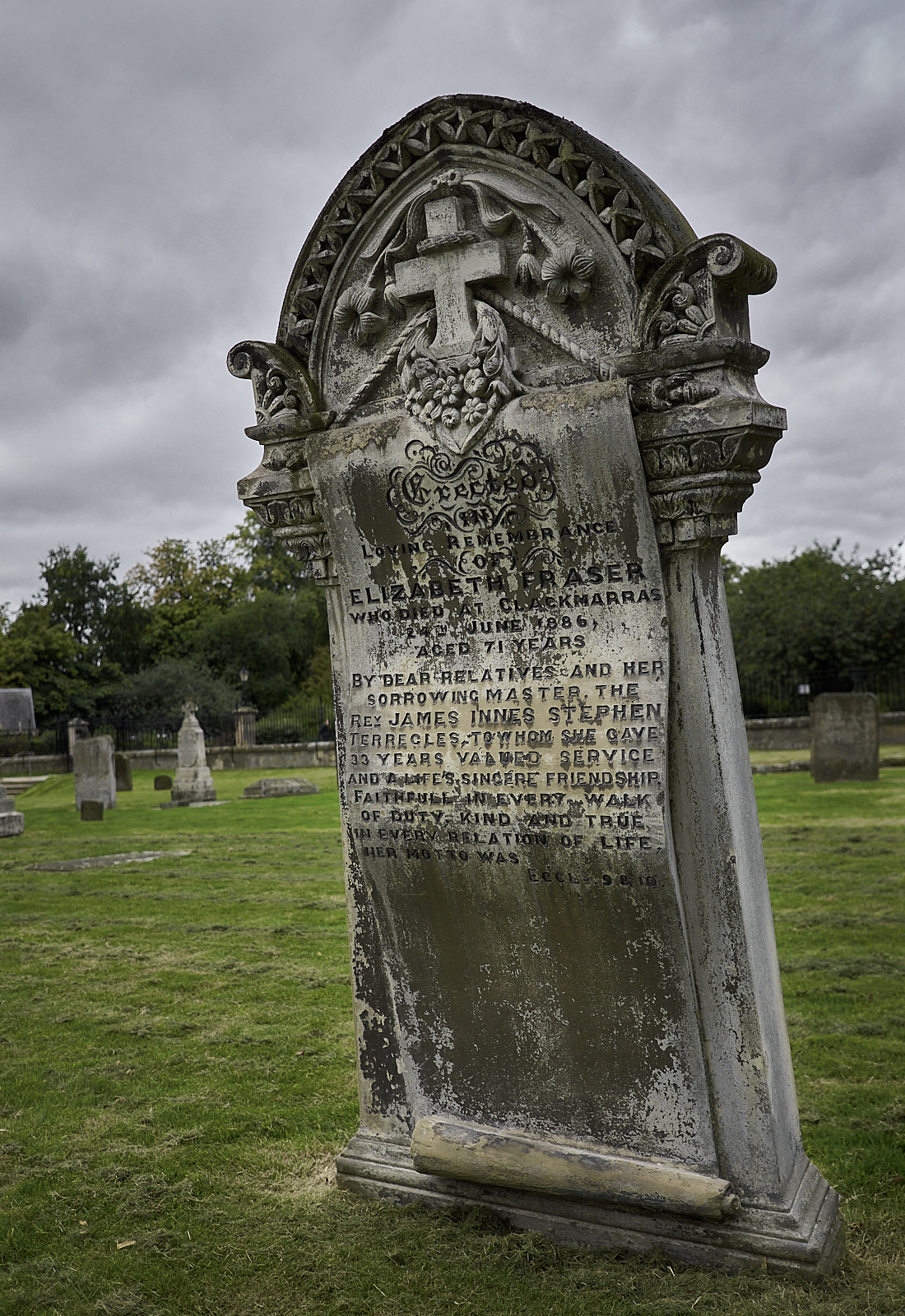  Grave Stone at Elgin Cathedral 