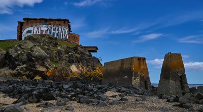  Cramond Island, Edinburgh, WW2 fortification 