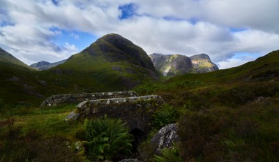  Glencoe, The Three Sisters, Bidge of old military road 