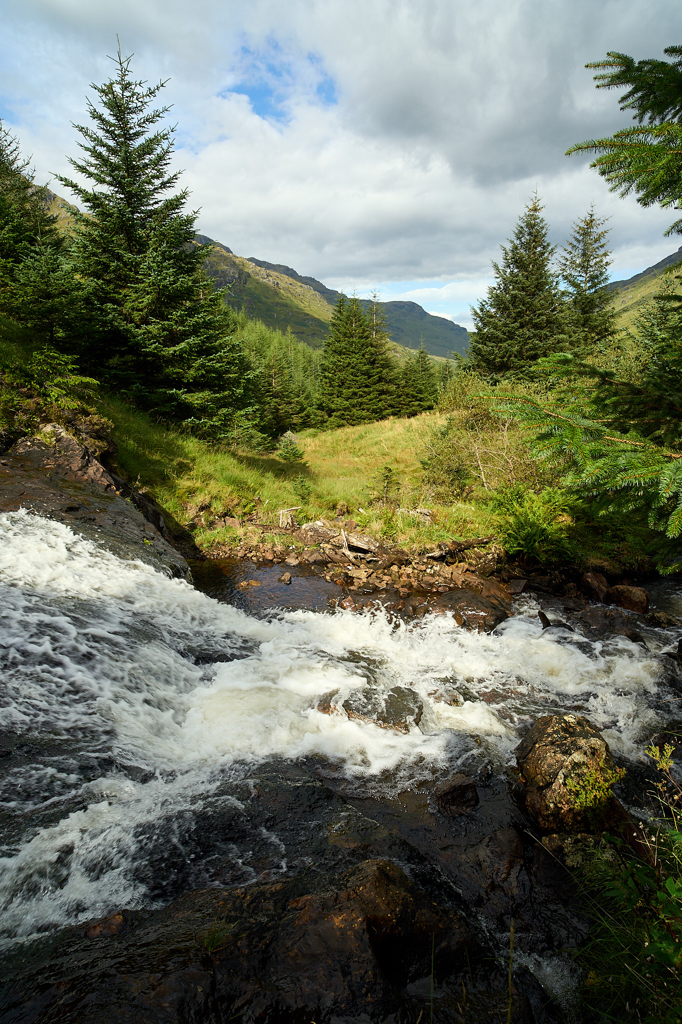  Small waterfall near Loch Restil and Butter Bridge 