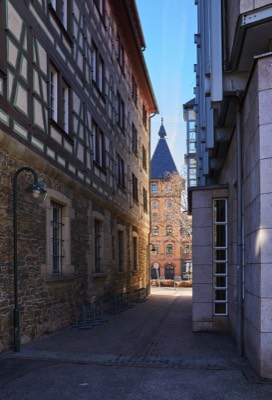  Old fire department, Spendhaus on the left, city library on the right 