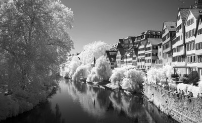  Tower of Hölderlin, at Neckar, Infrared 