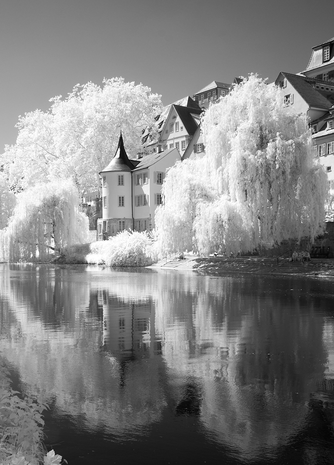 Tower of Hölderlin, at Neckar, Infrared 